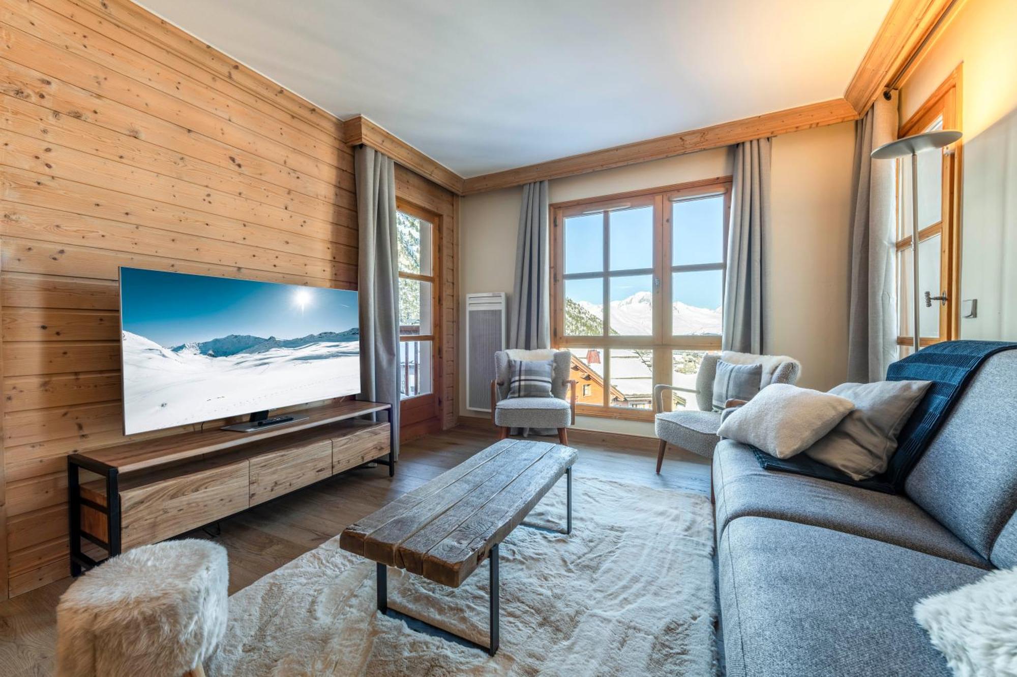 Appt Renove, 6 Personnes Arc 1950 Vue Exceptionnelle Montblanc, Sauna, Hammam, Piscine Int Et Ext Les Arcs  Buitenkant foto